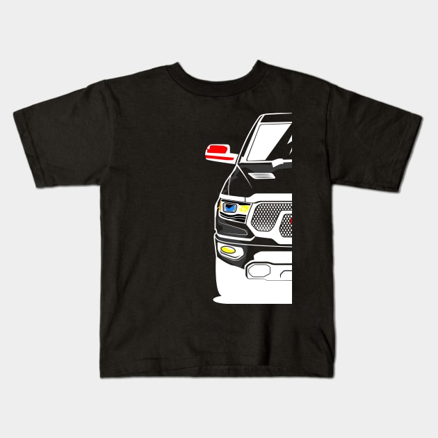 Dodge RAM Truck Kids T-Shirt by EtyazaForez